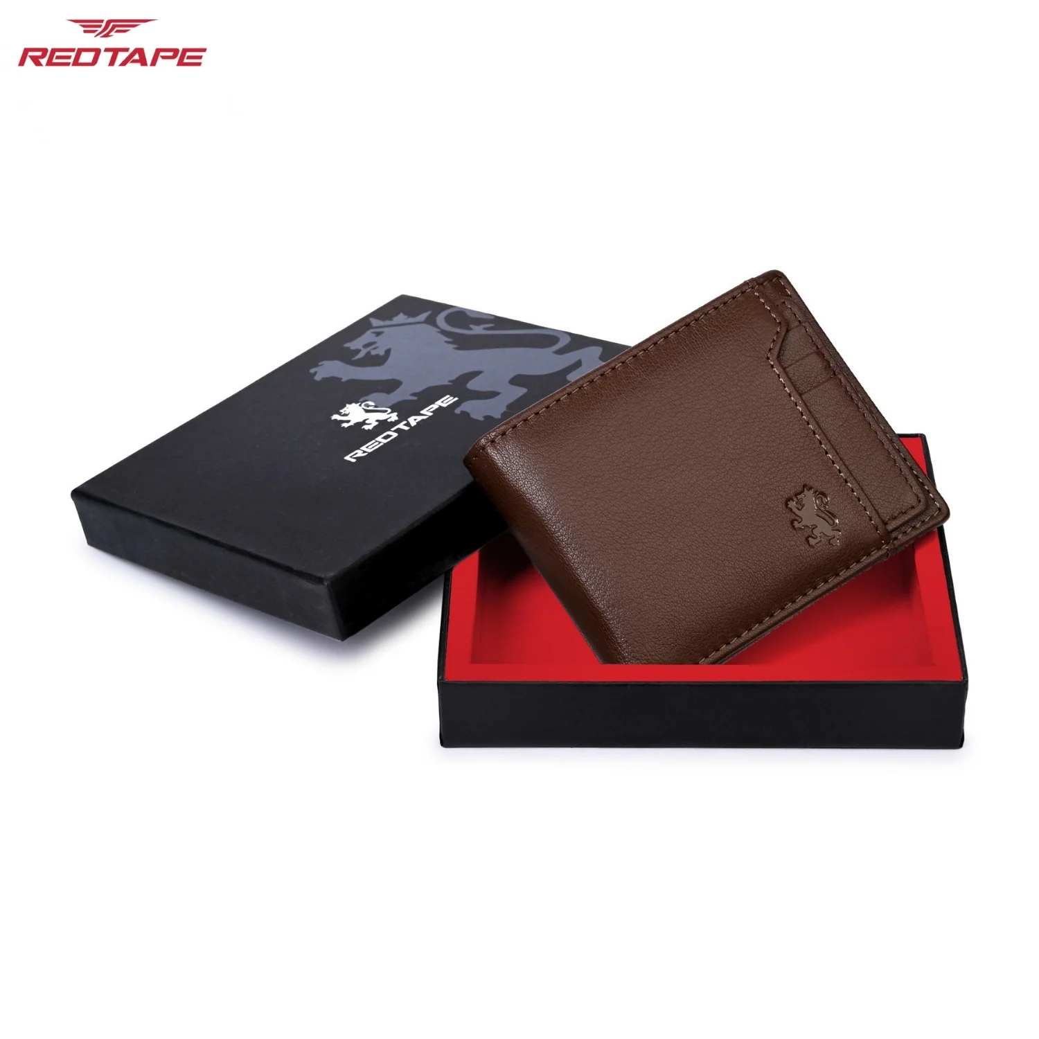 Brown Men's Bifold Leather Wallet with RFID Blocking Protection - Image 2