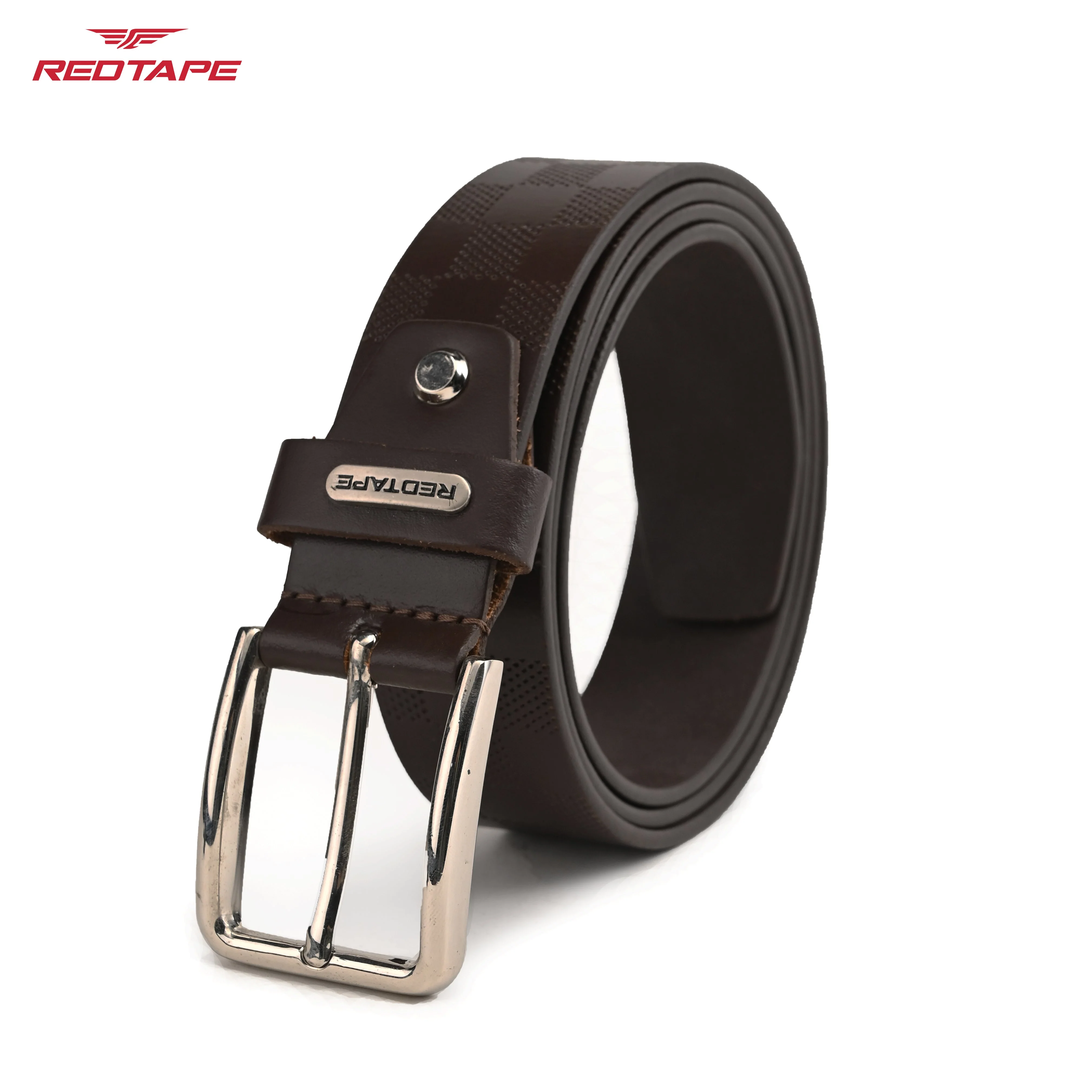 Brown Men's Genuine Split Leather Belt - Image 4