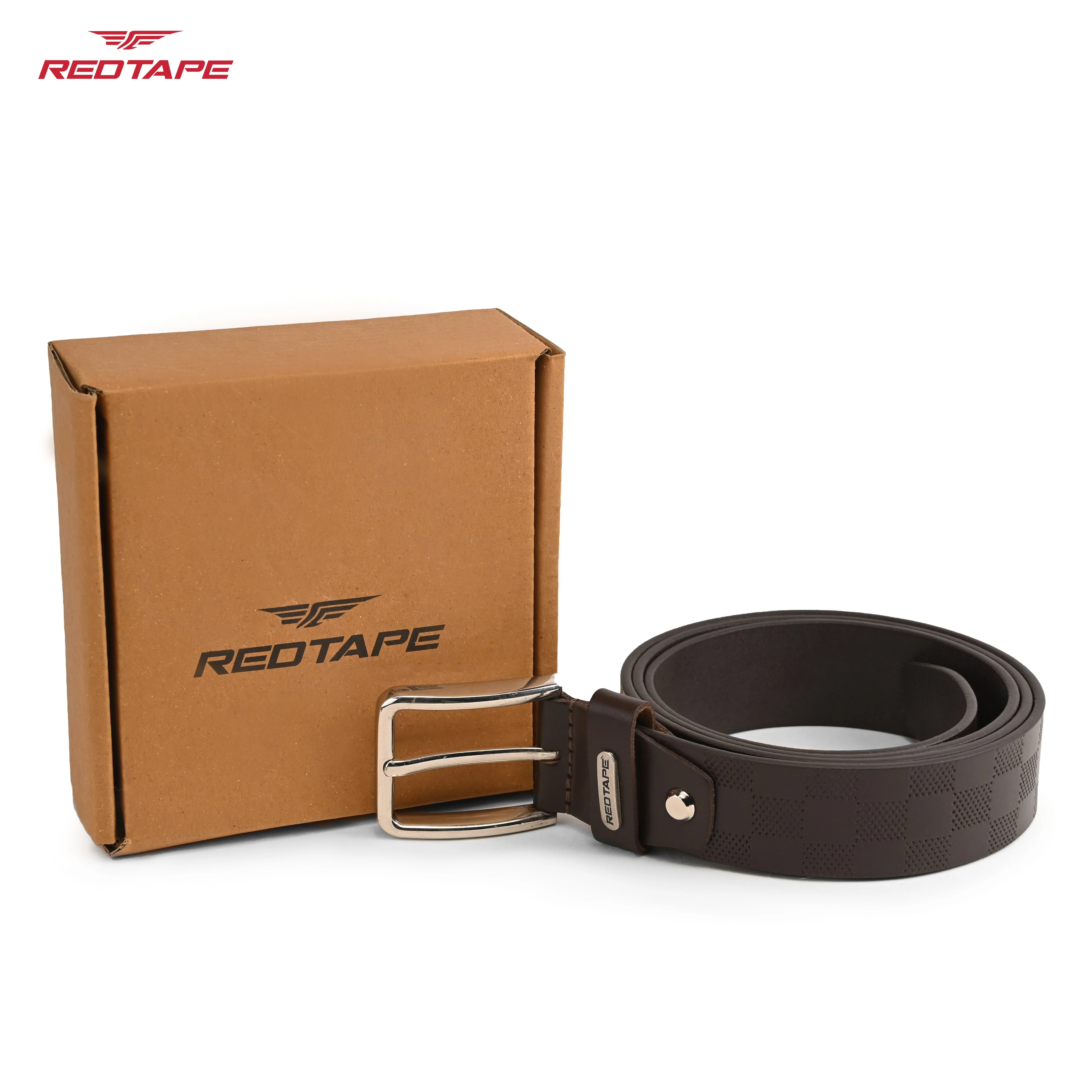 Brown Men's Genuine Split Leather Belt - Image 5