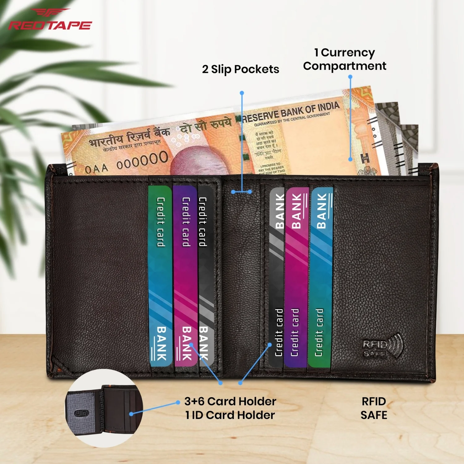 Brown Men's Leather Wallet - Image 5