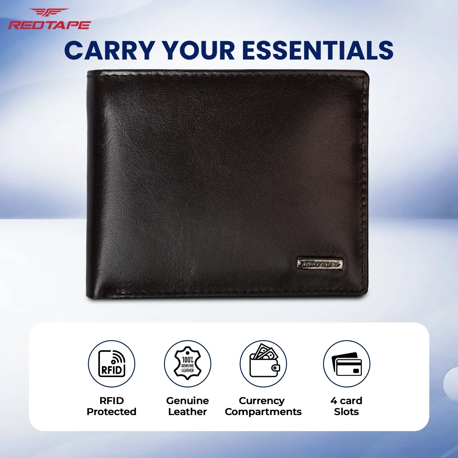 Brown Mens RFID Leather Wallet - Image 4