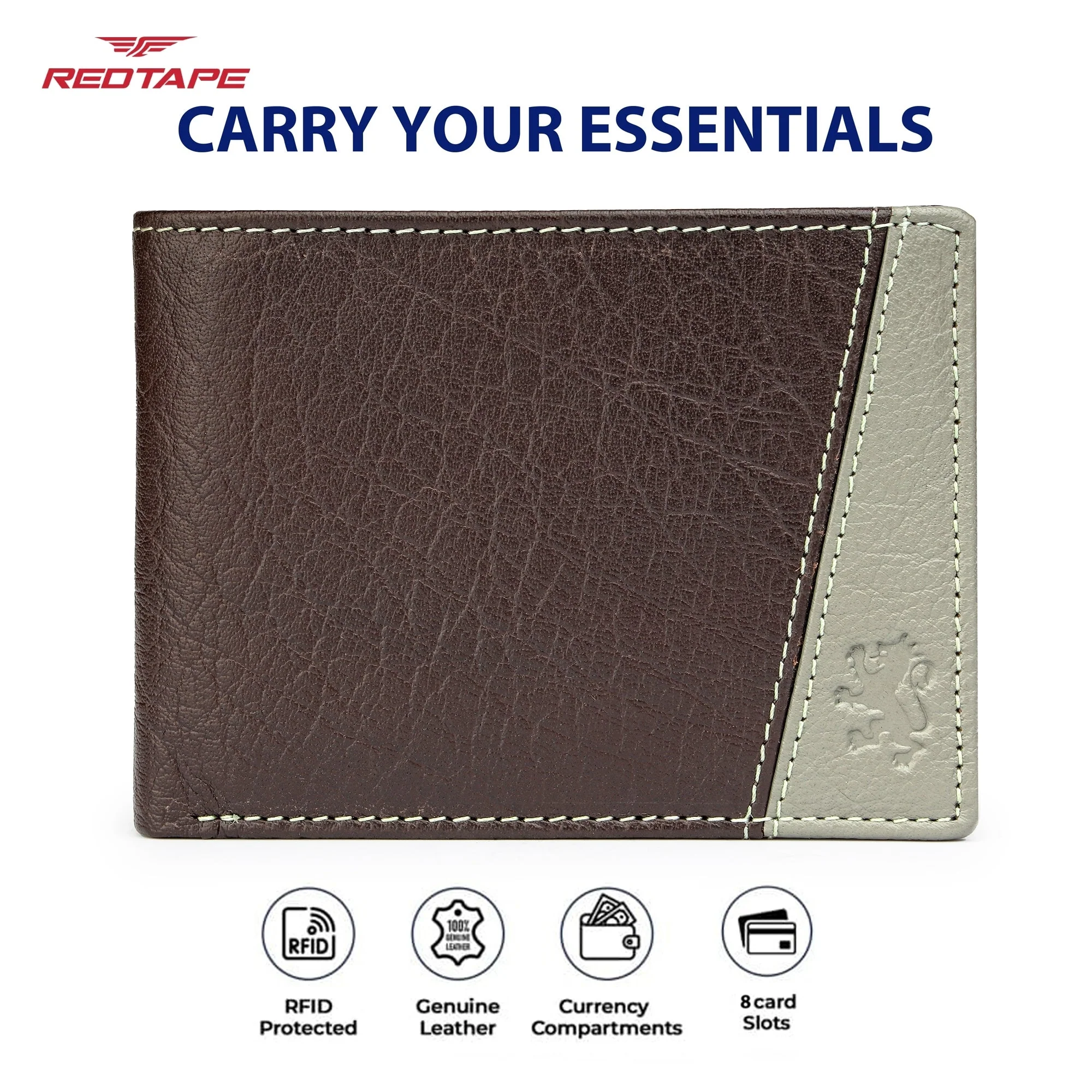 Brown Toupe Genuine Leather RFID Wallet for Men - Image 4