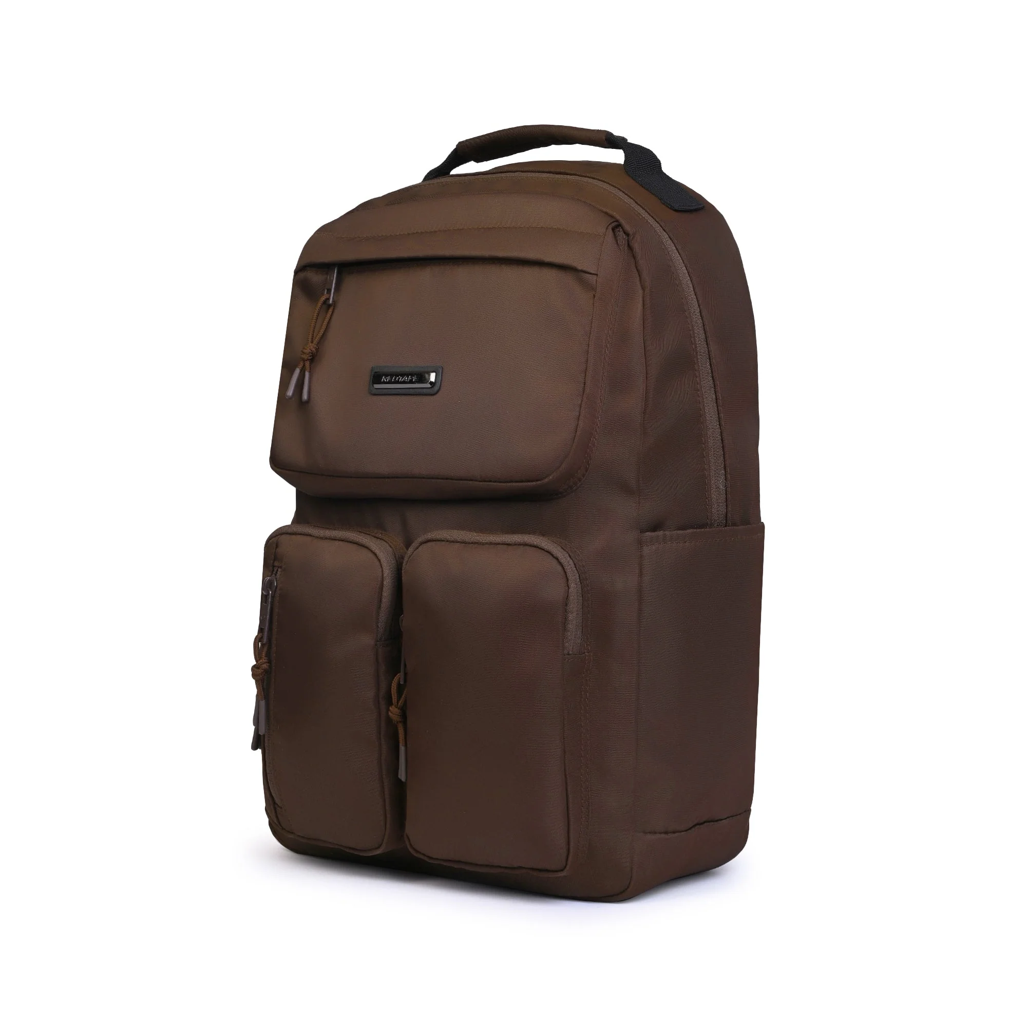 Brown Unisex 19.5L Polyester Laptop Backpack - Image 4