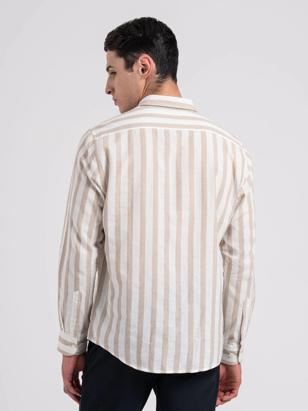 Button Down Striped Shirt for Men - Image 4