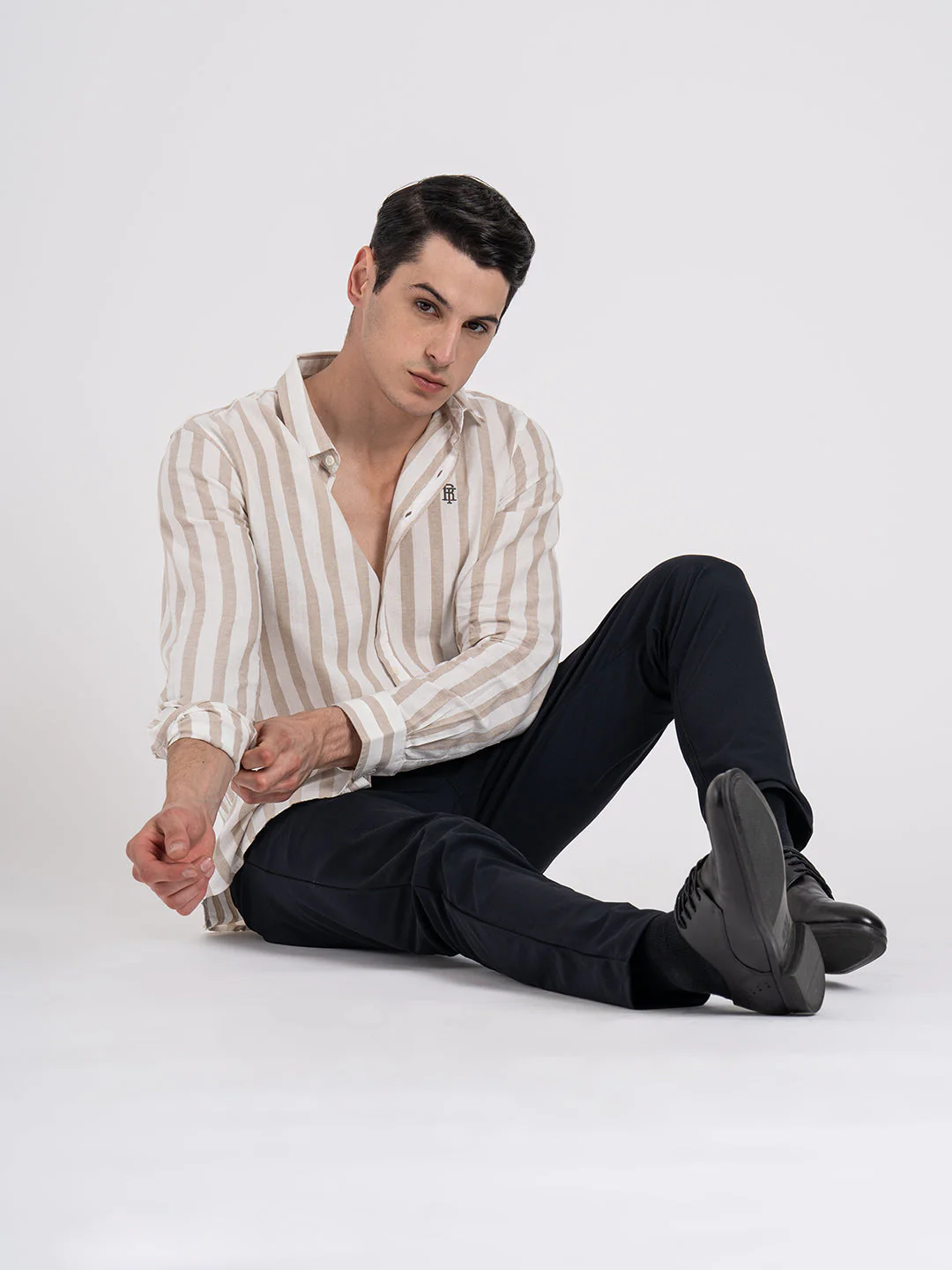 Button Down Striped Shirt for Men - Image 6