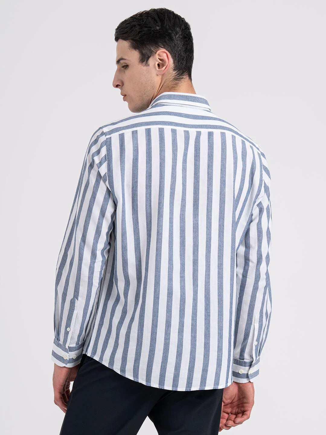 Button Down Striped Shirt for Men - Image 4