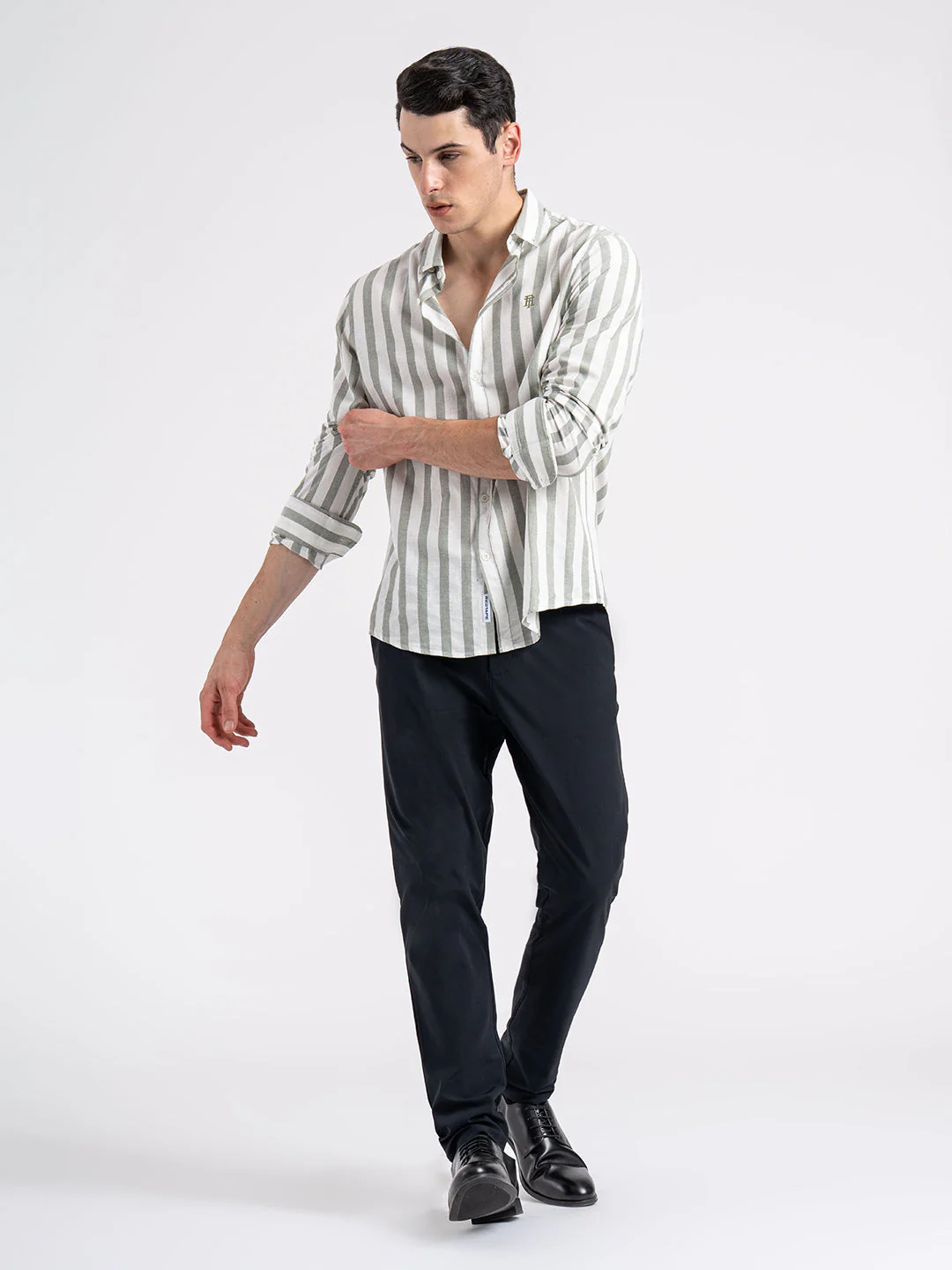 Button Down Striped Shirt for Men - Image 6