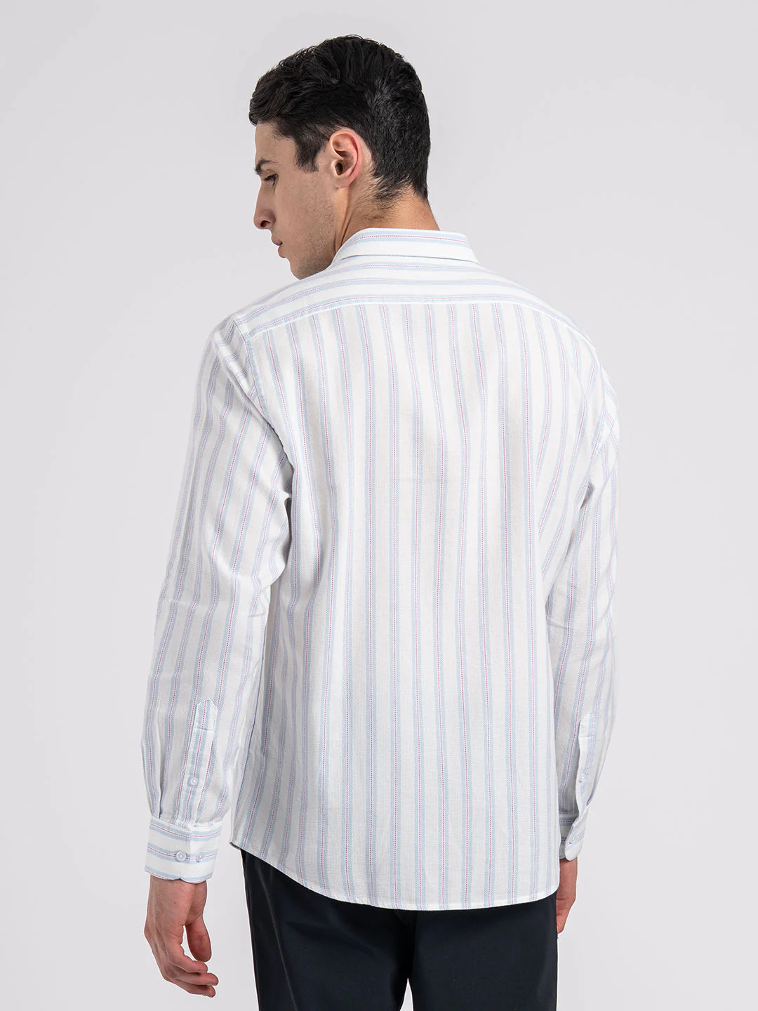 Button Down Striped Shirt for Men - Image 4
