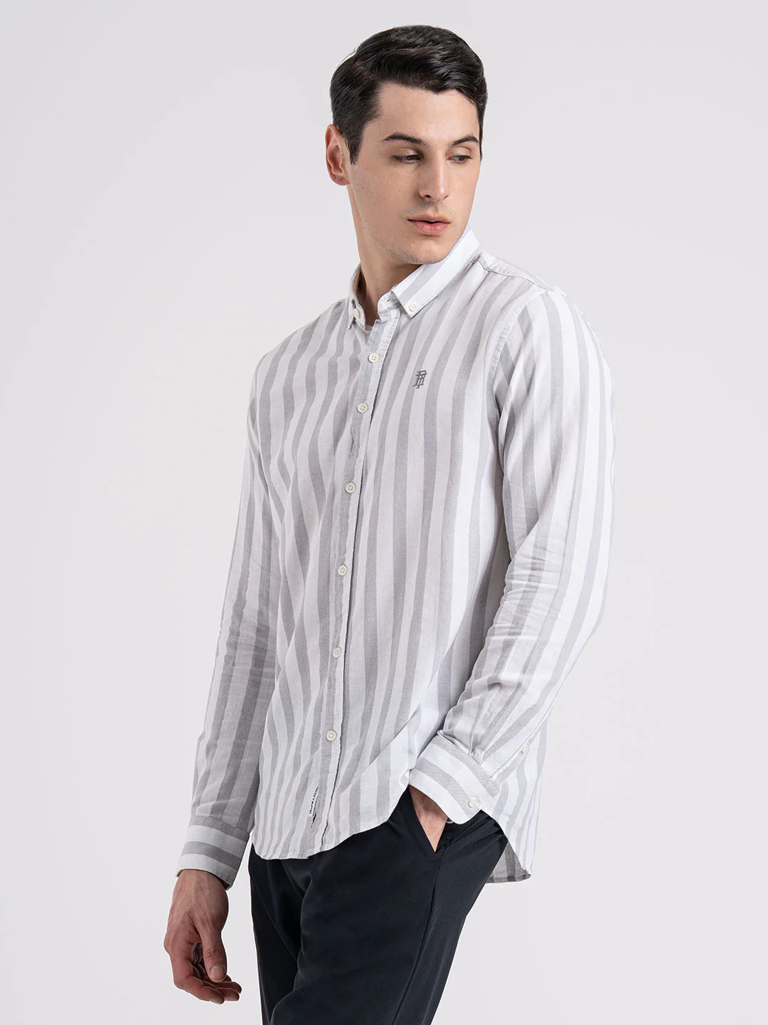 Button Down Striped Shirt for Men | Durable & Stylish - Image 2