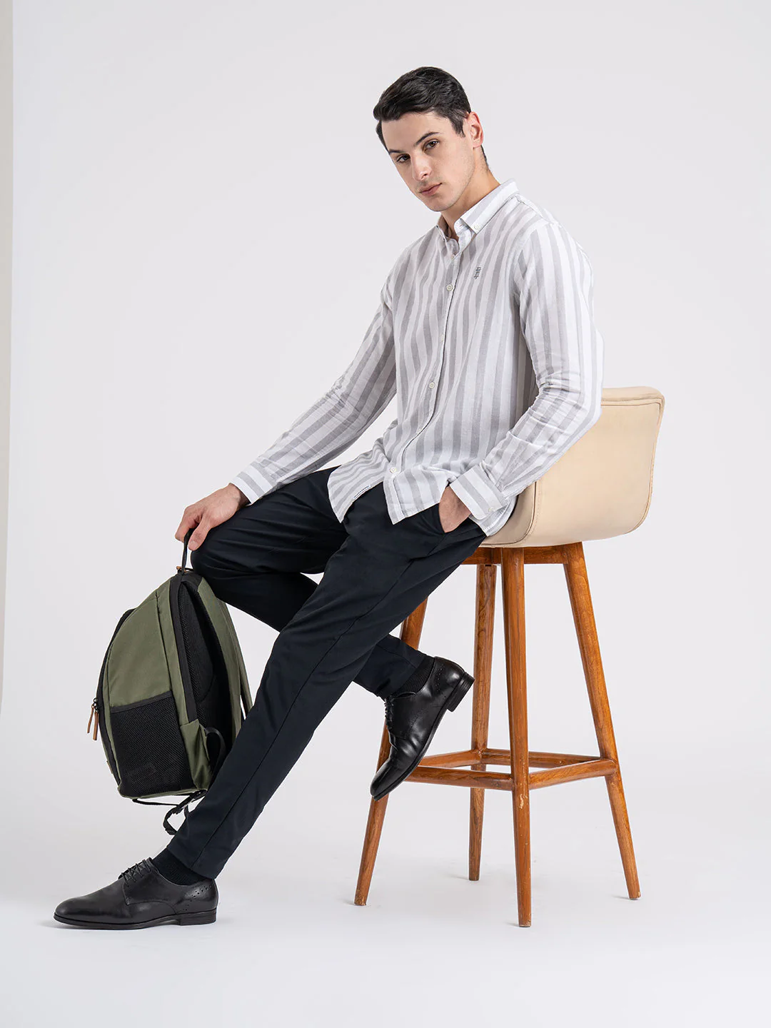 Button Down Striped Shirt for Men | Durable & Stylish - Image 5