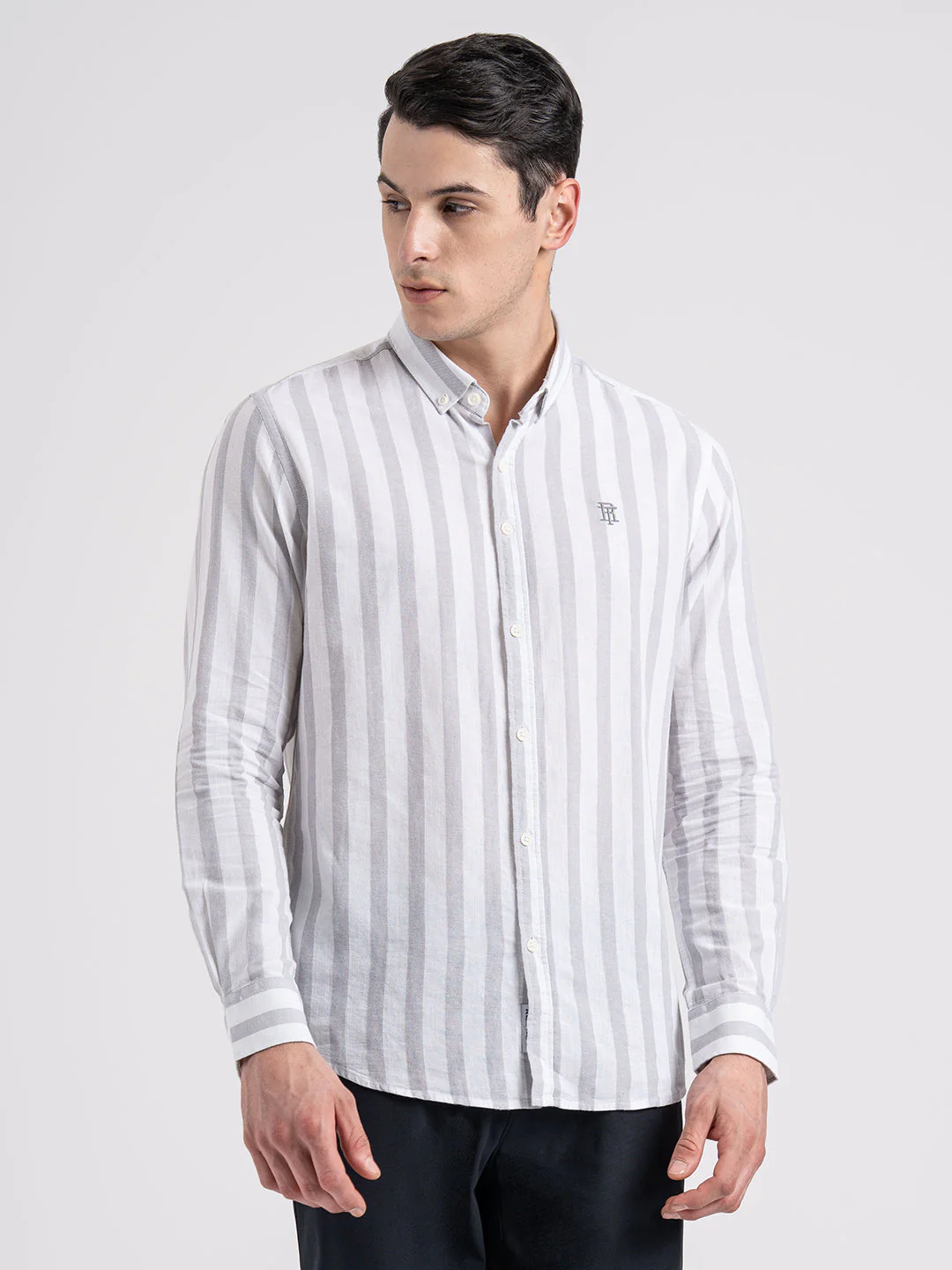 Button Down Striped Shirt for Men | Durable & Stylish - Image 6