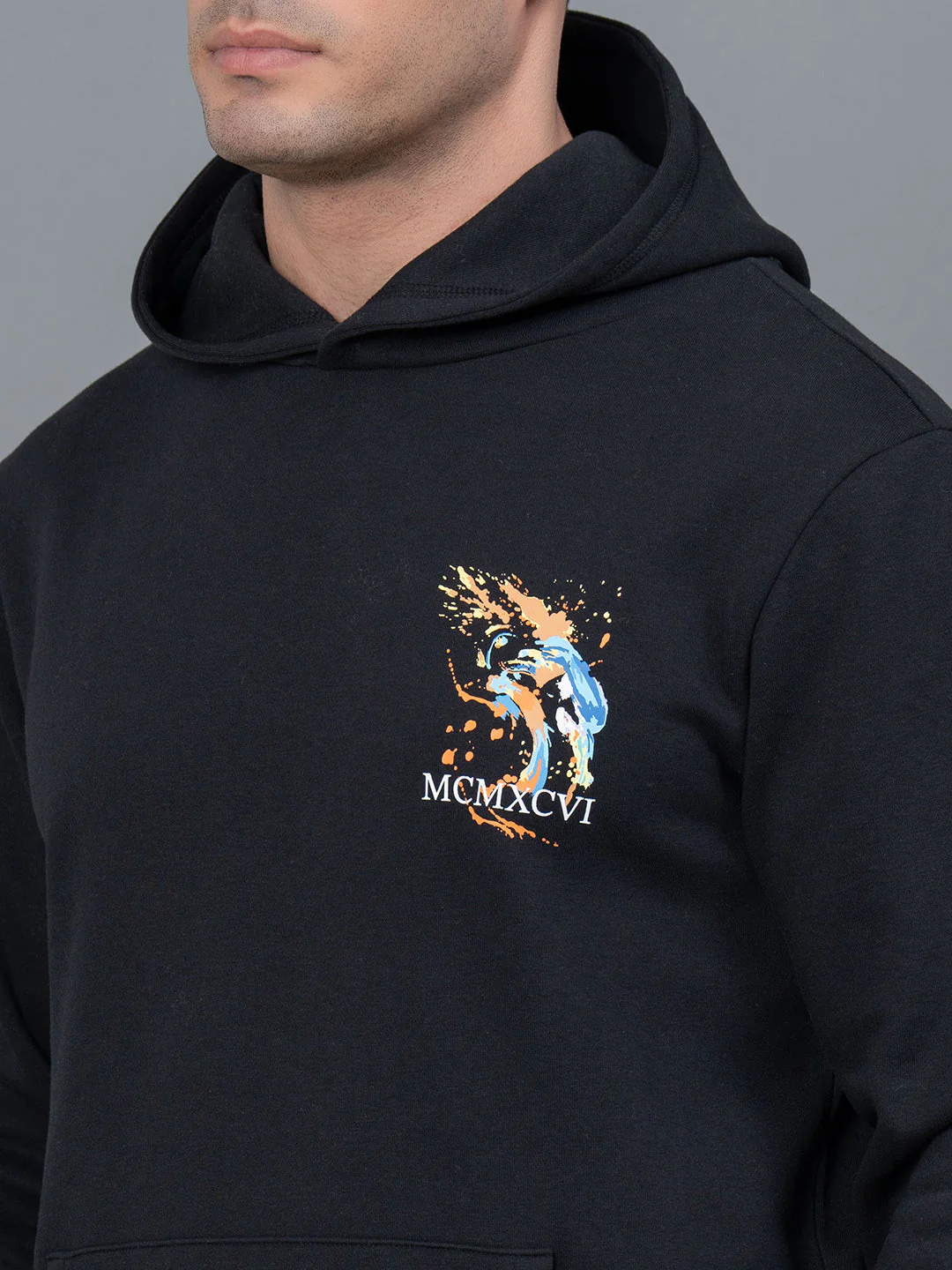 Casual Black Hoodie for Men - Image 4