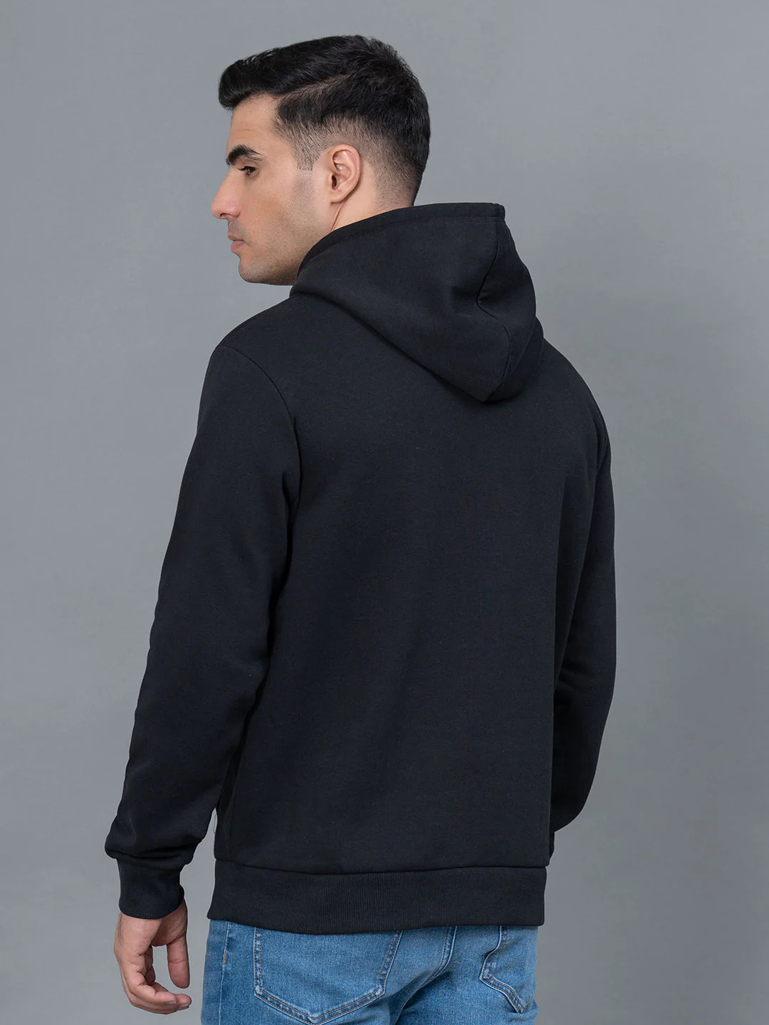 Casual Black Hoodie for Men - Image 3