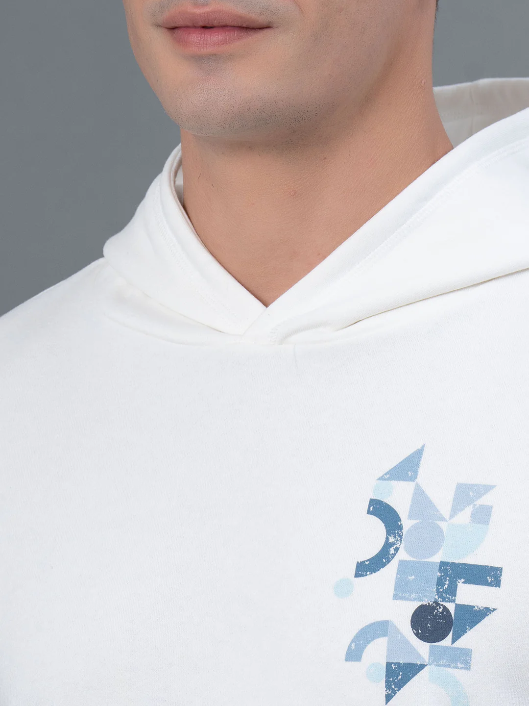 Casual Off White Hoodie for Men - Image 4
