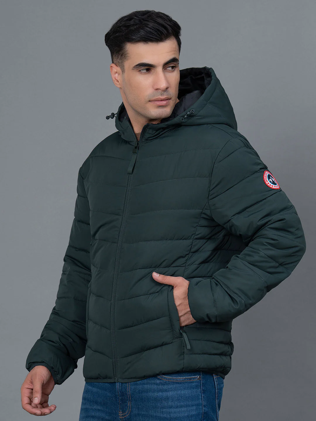 Casual Padded Jacket with Hood for Men - Image 2