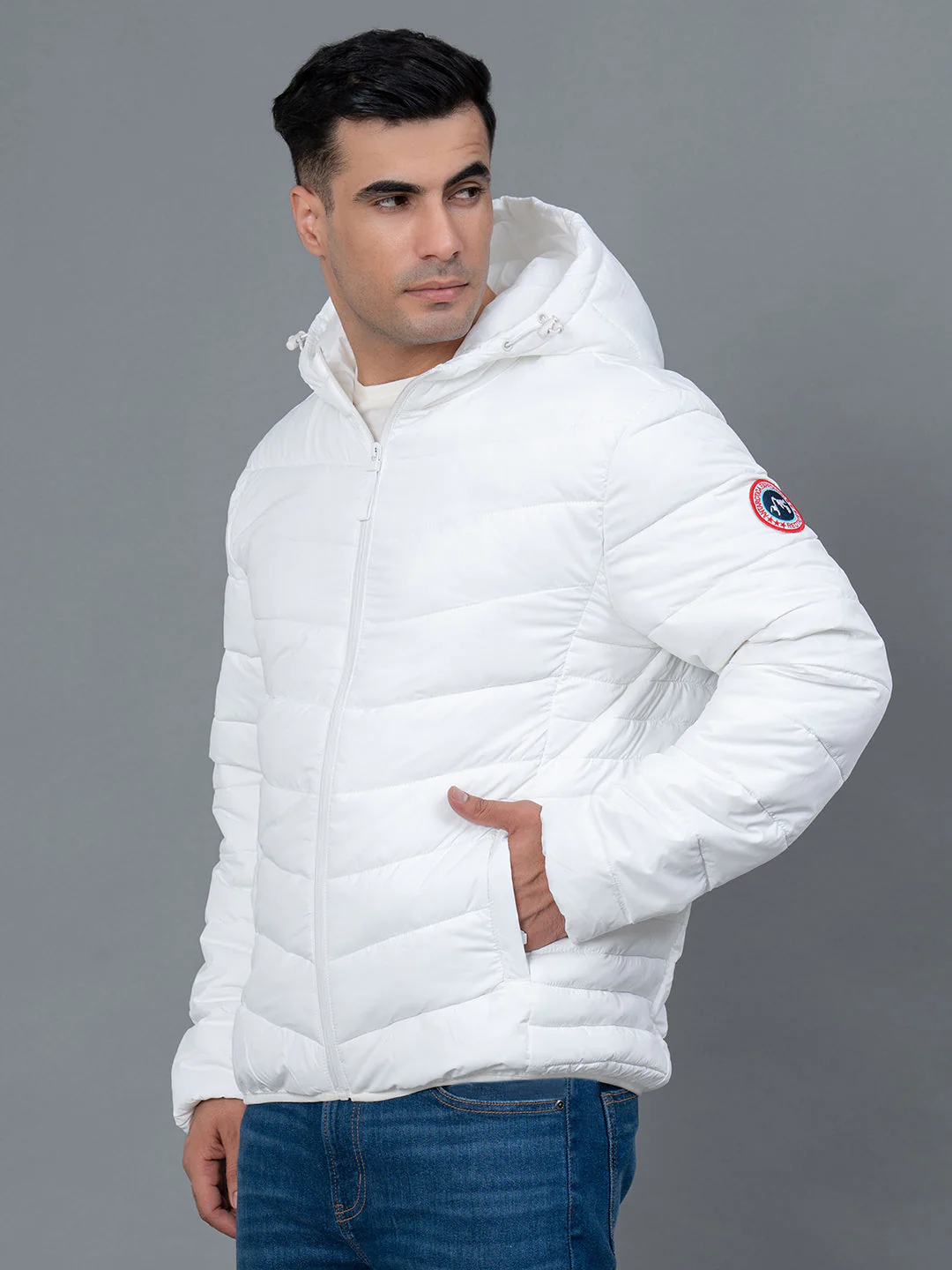 Casual Padded Jacket with Hood for Men - Image 2