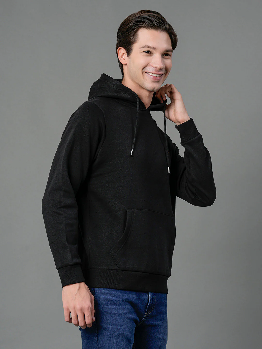 Casual Solid Hoodie For Men - Image 2