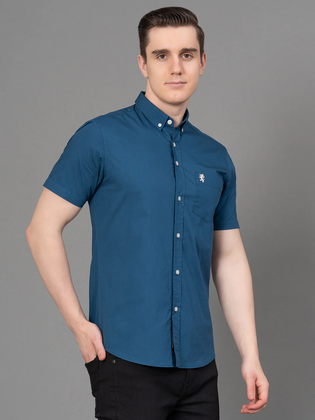 Casual Solid Shirt For Men - Image 2