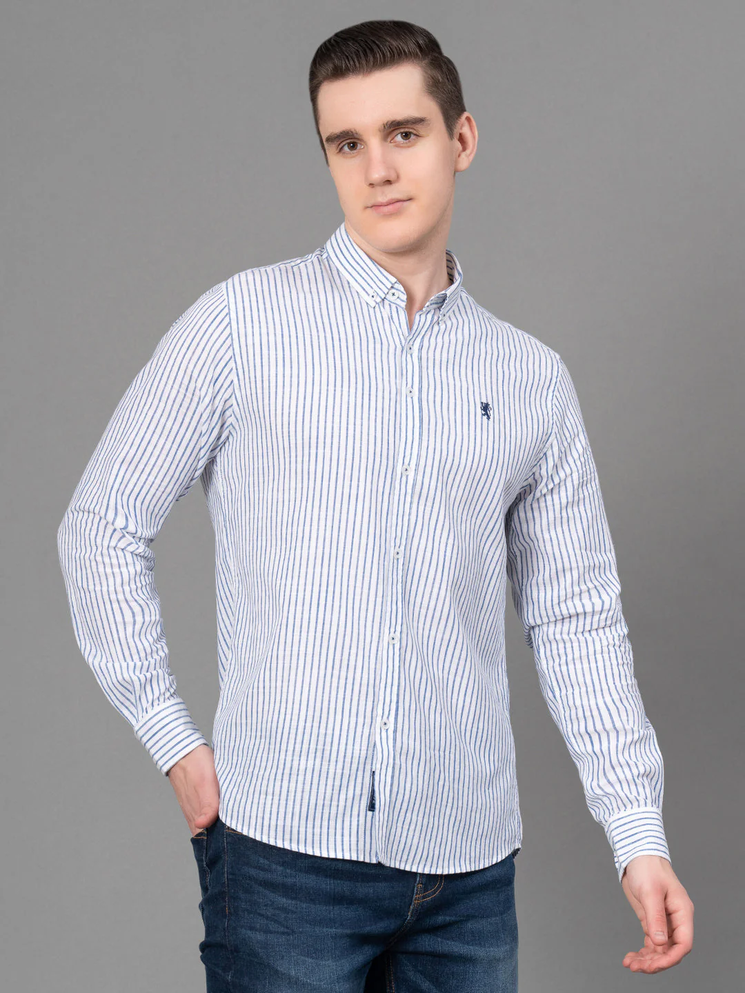 Casual Striped Shirt For Men - Image 2