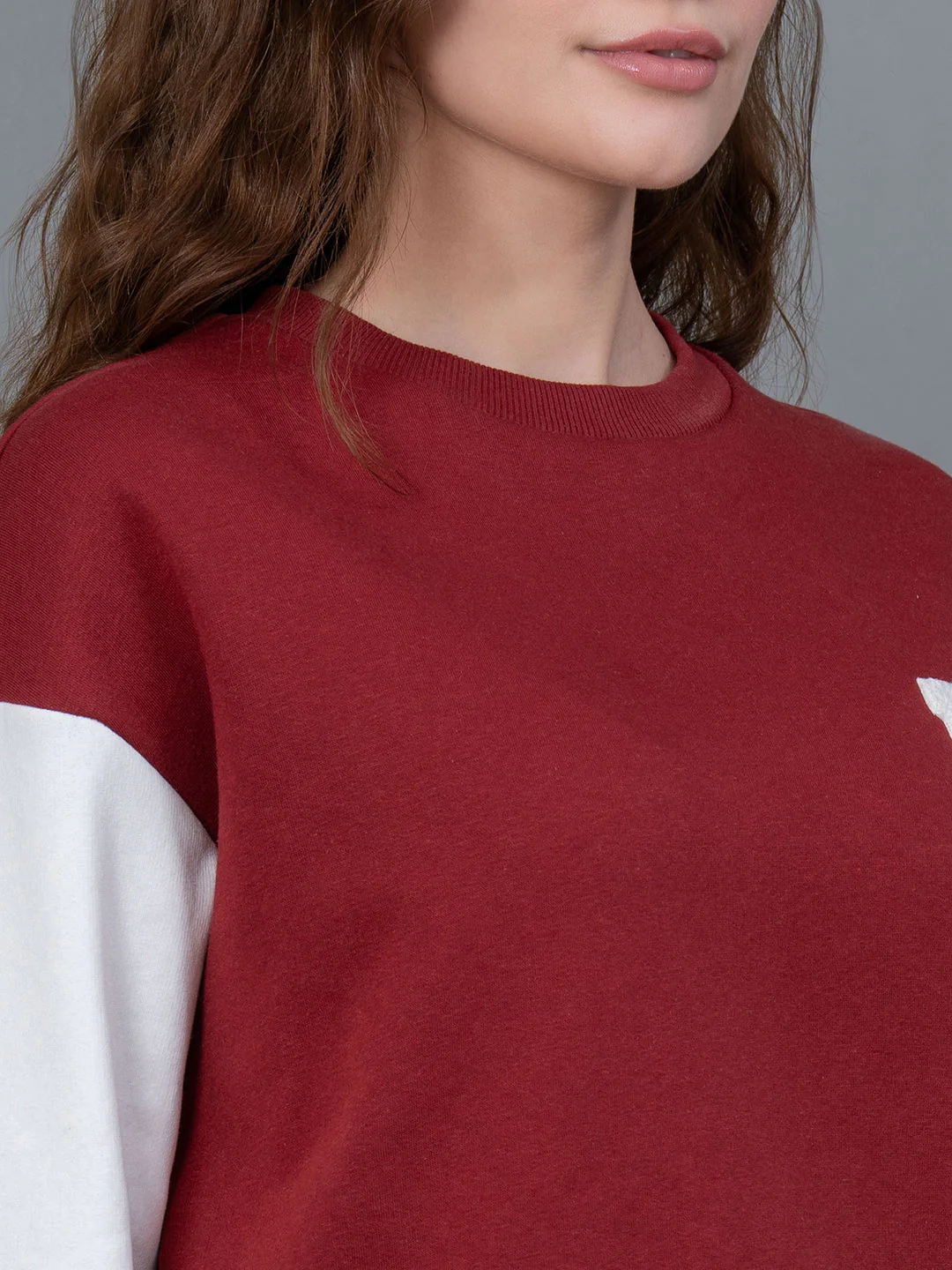 Cherry Embroidered Cotton Poly Fleece Women's Sweatshirt - Image 4
