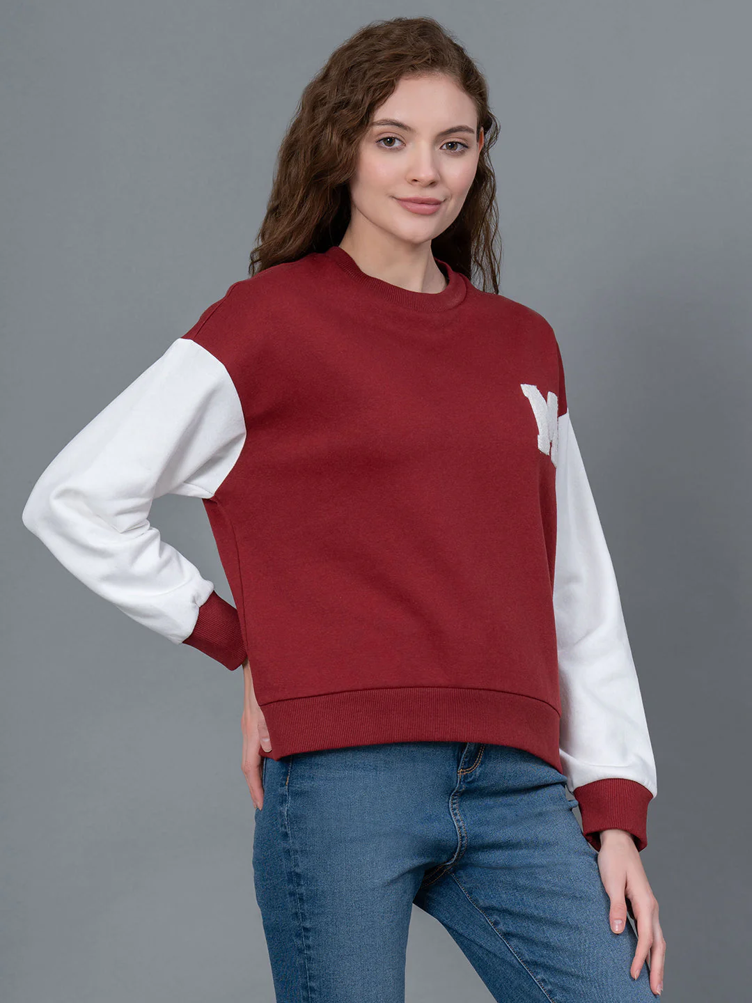 Cherry Embroidered Cotton Poly Fleece Women's Sweatshirt - Image 6