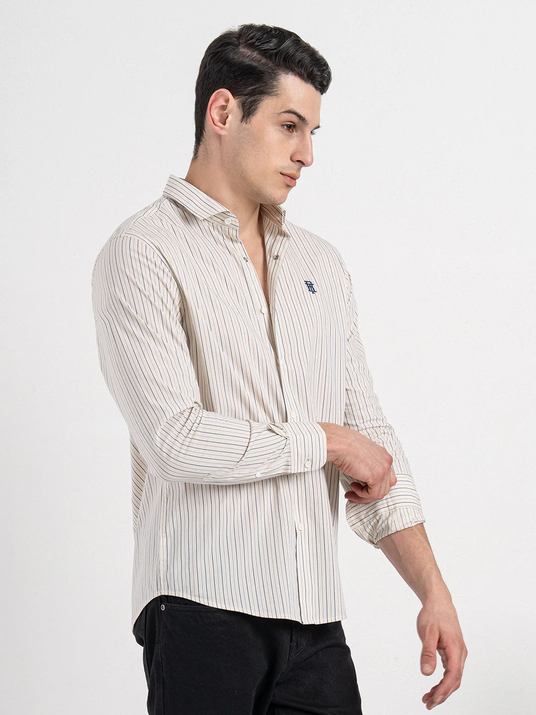 Classic Striped Shirt for Men - Image 3