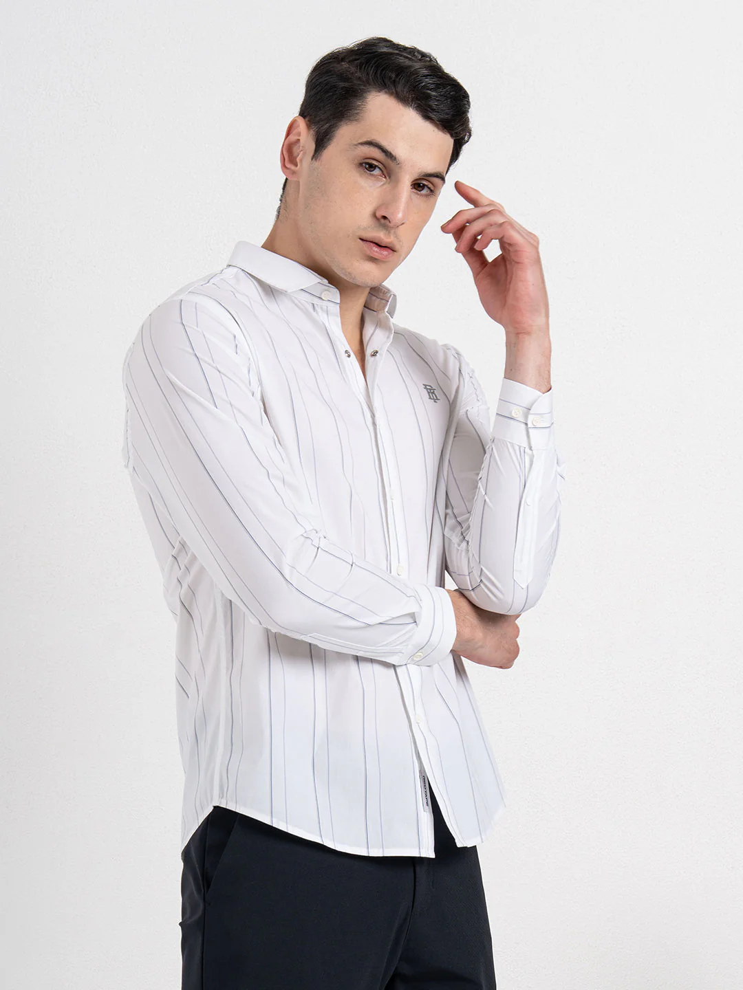 Classic Striped Shirt for Men - Image 3