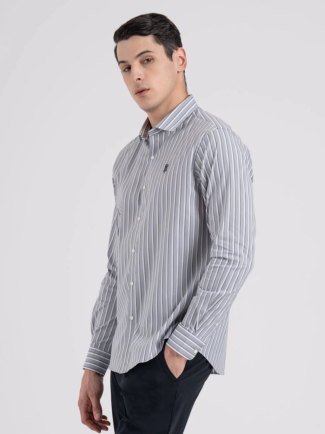 Classic Striped Shirt for Men - Image 3