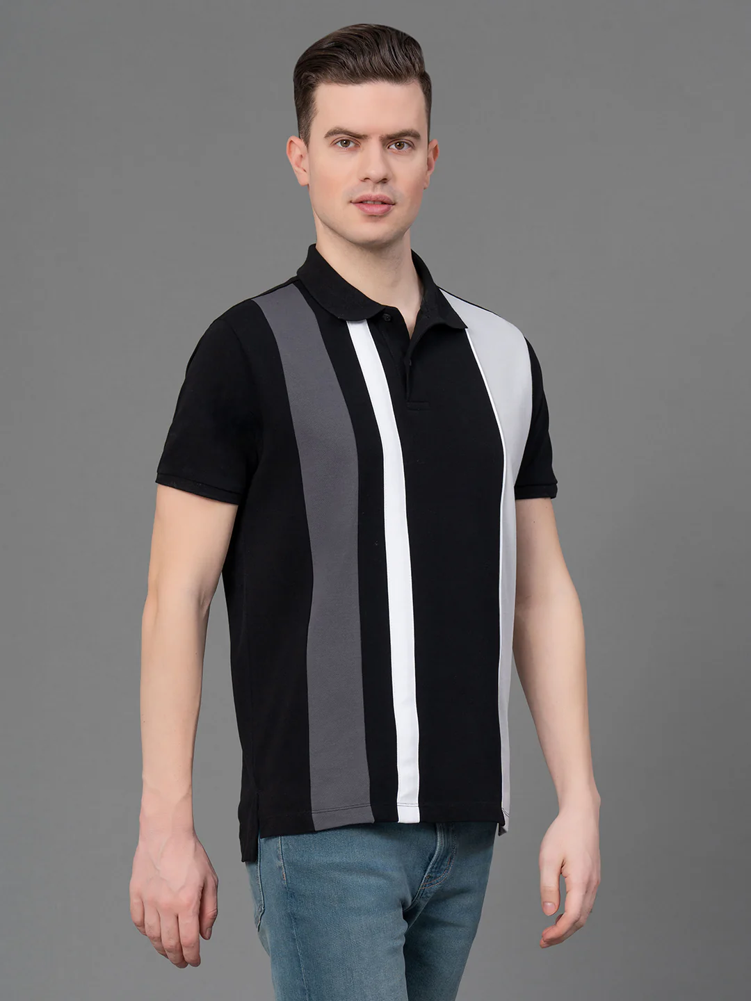 Colorblock Polo T-Shirt for Men - Image 2