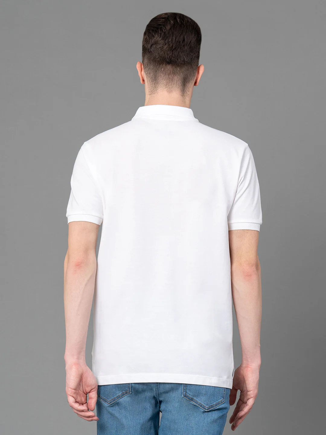 Colorblock Polo T-Shirt for Men - Image 3