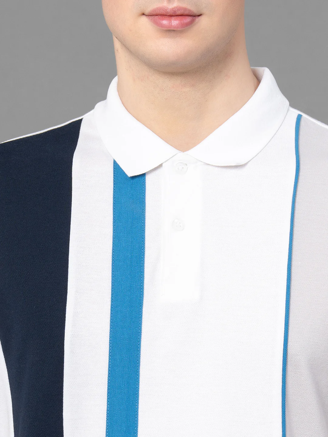 Colorblock Polo T-Shirt for Men - Image 4