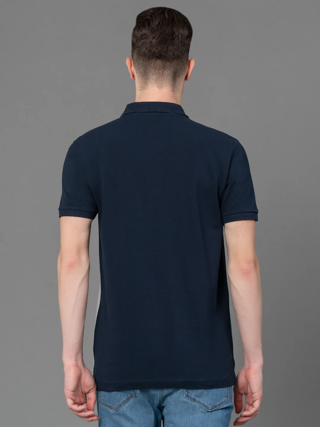 Colorblock Polo T-Shirt for Men - Image 3