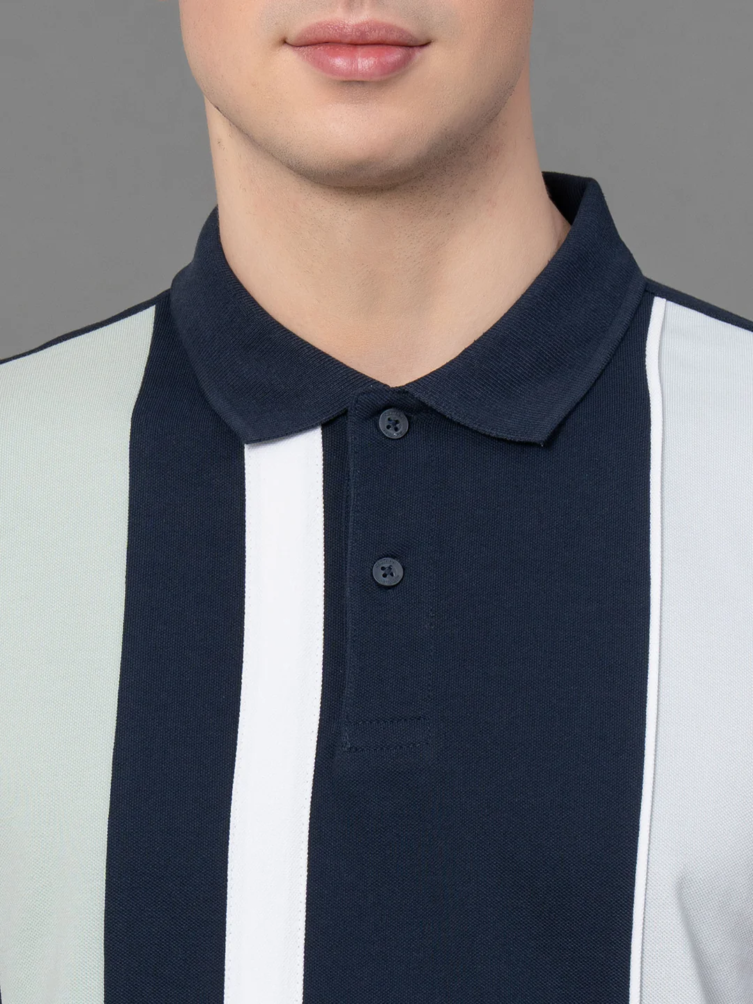 Colorblock Polo T-Shirt for Men - Image 4