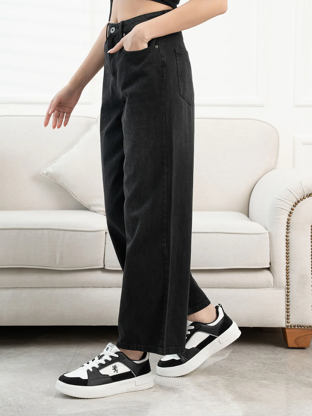 Dark-Grey-Denim-Women's-Wide-Leg-Denim - Image 4