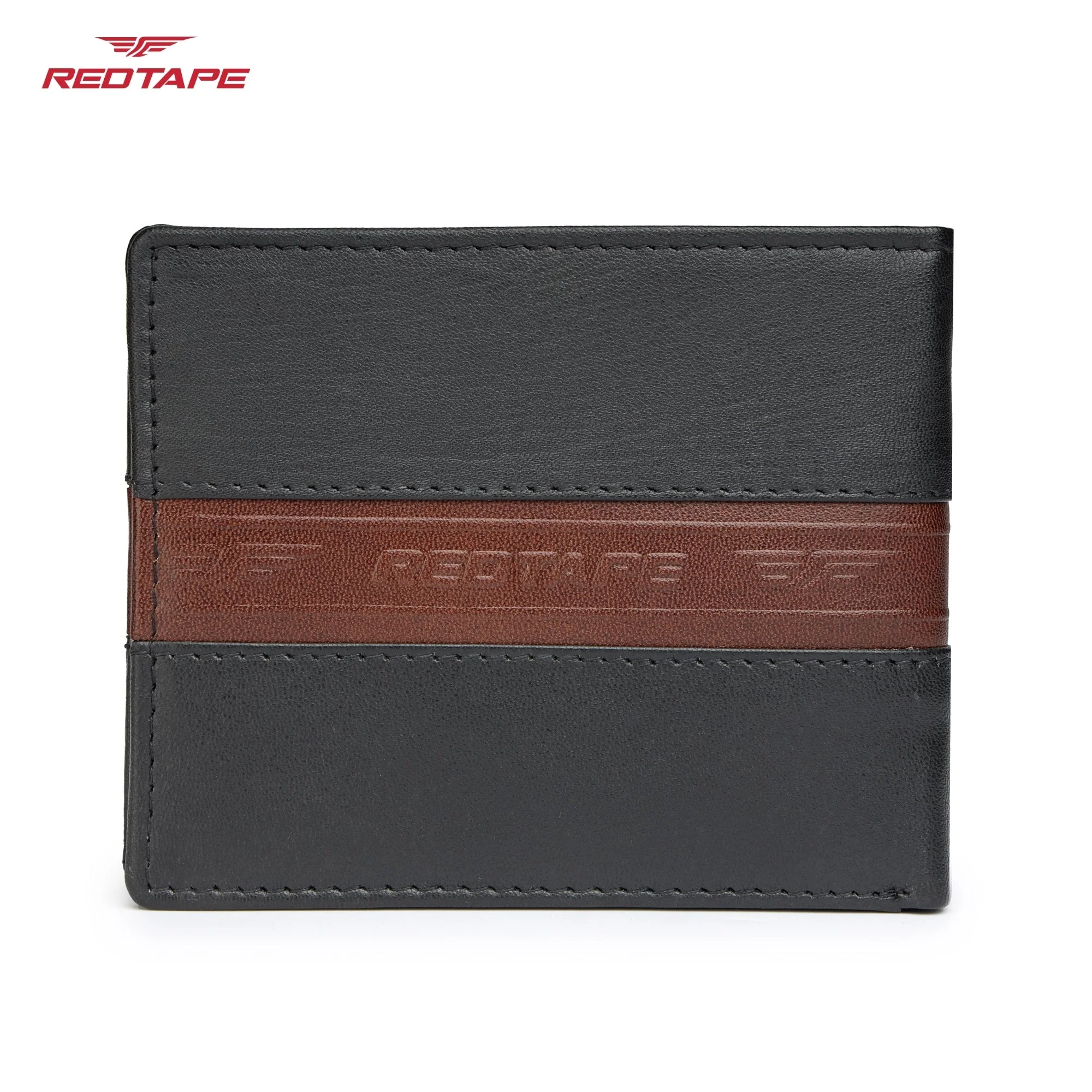 Dark Navy Tan Men's Leather Wallet - Image 7