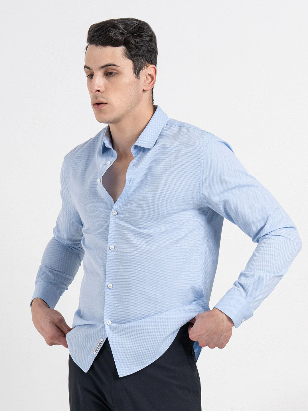Dobby Button-Down Formal Shirt for Men - Image 3