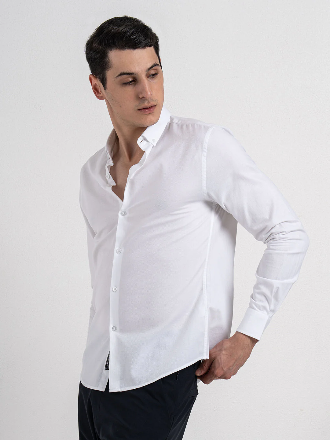 Dobby Button-Down Formal Shirt for Men - Image 3