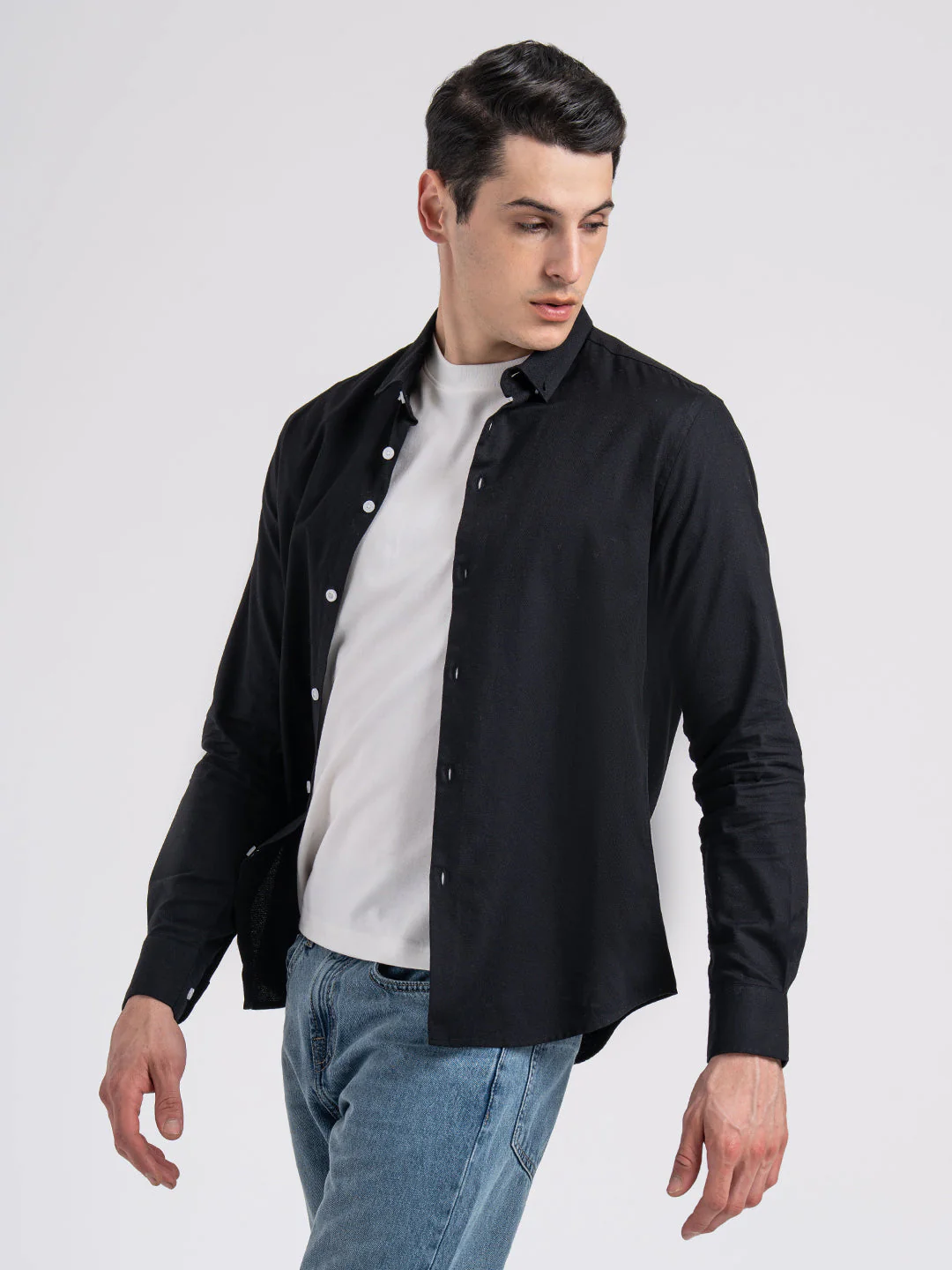 Dobby Button-Down Formal Shirt for Men - Image 3