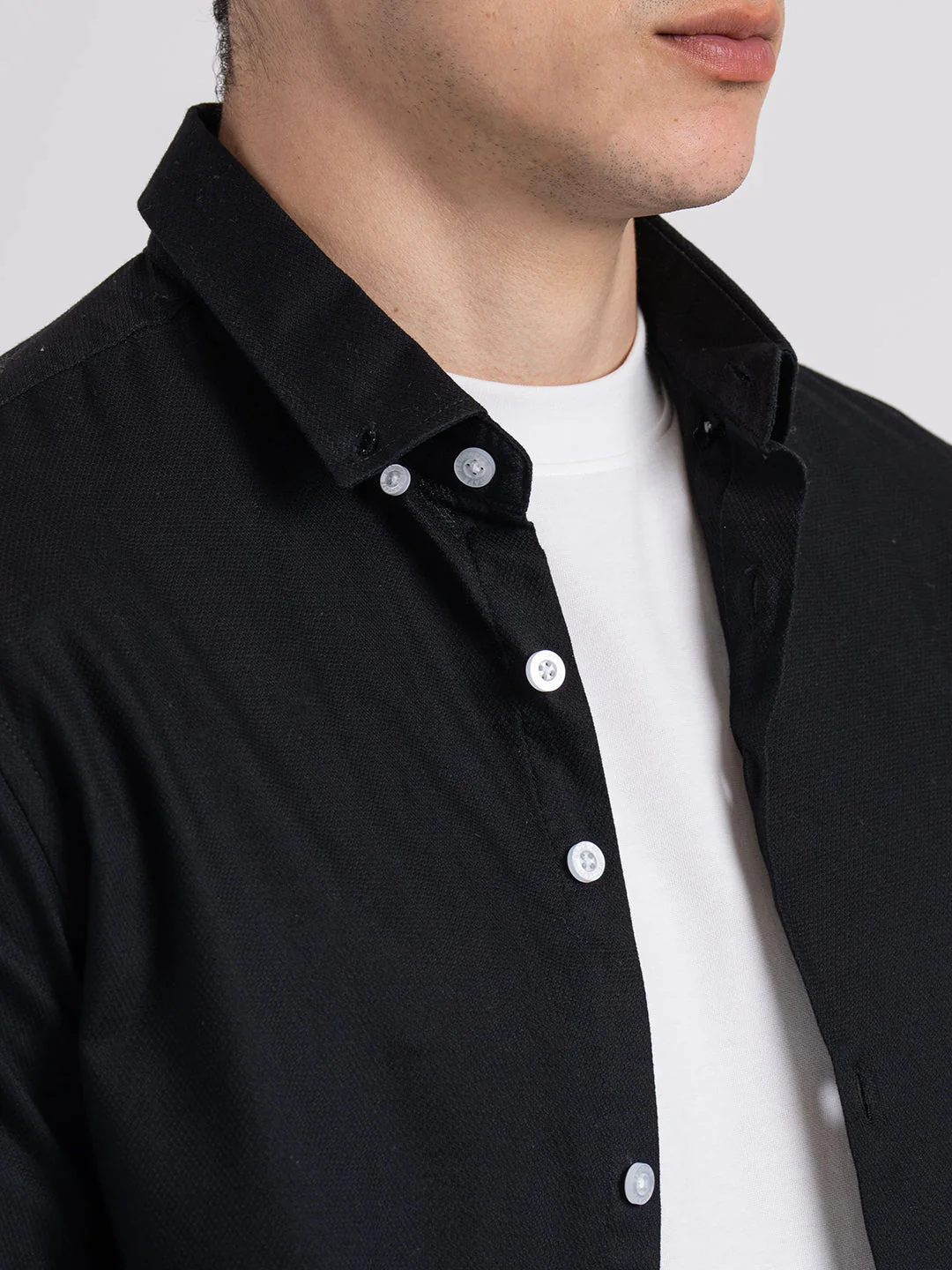 Dobby Button-Down Formal Shirt for Men - Image 5