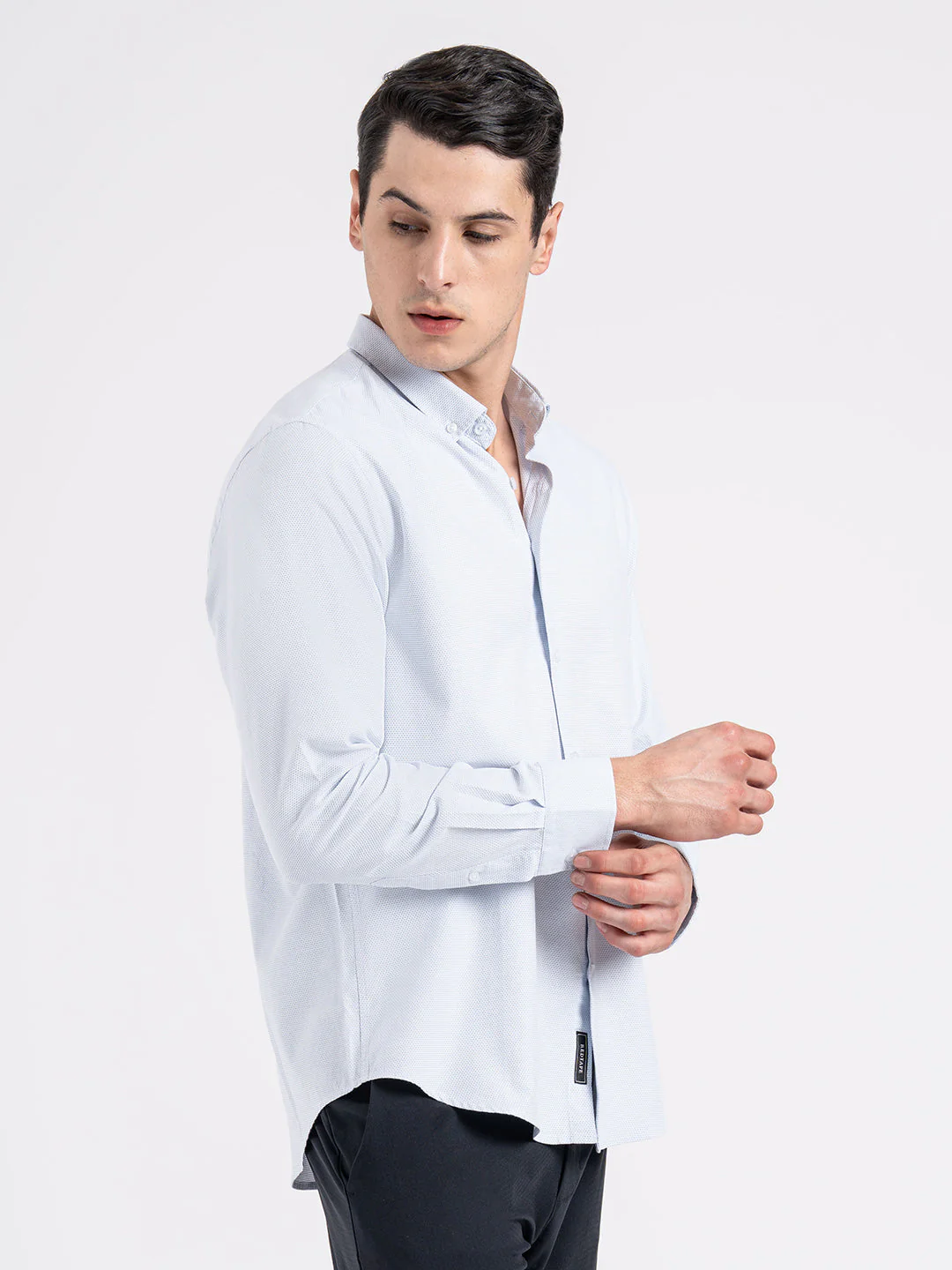 Dobby Button-Down Formal Shirt for Men - Image 3