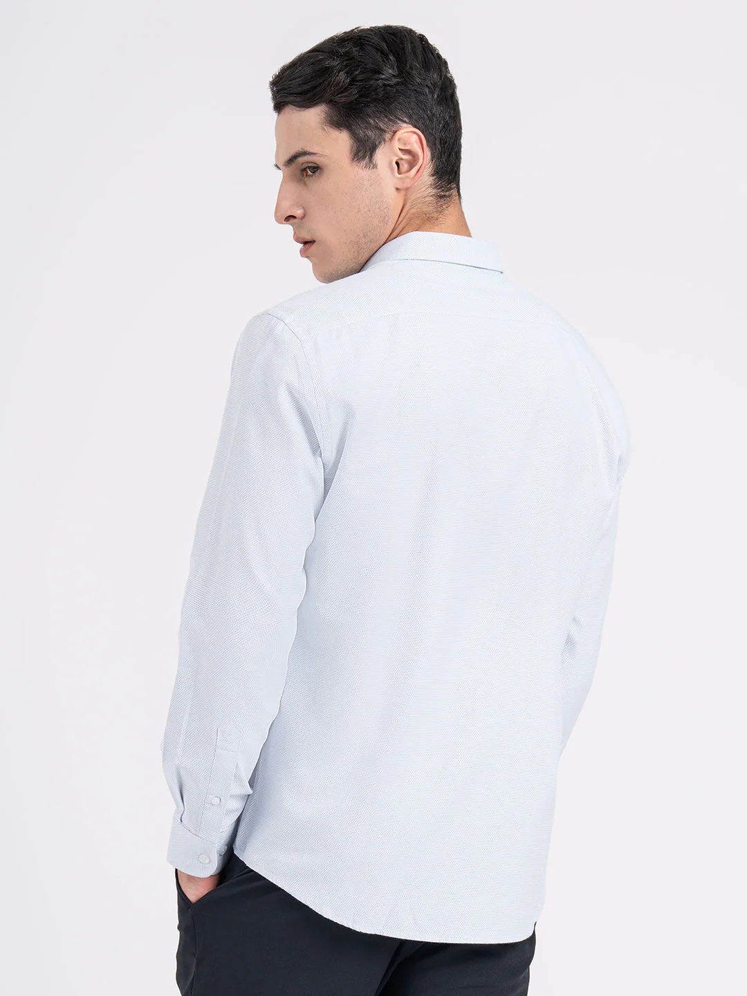 Dobby Button-Down Formal Shirt for Men - Image 4