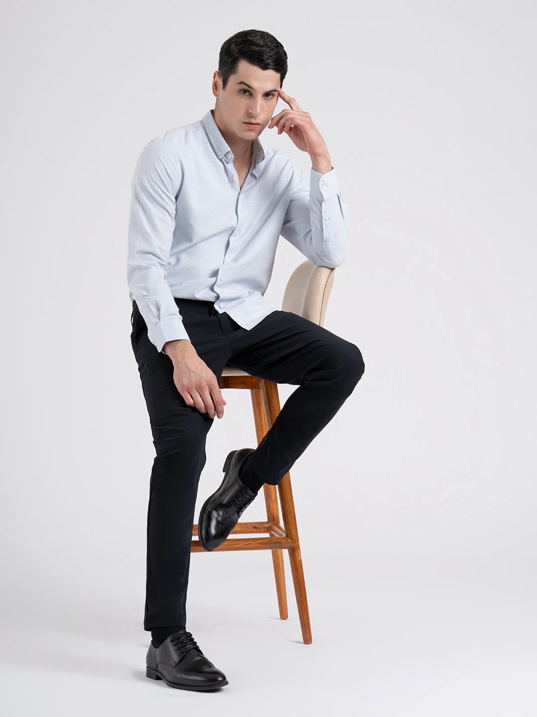 Dobby Button-Down Formal Shirt for Men - Image 5