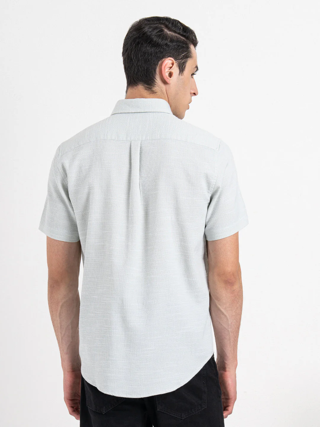 Dobby Half Slevee Button Down Shirt for Men - Image 4