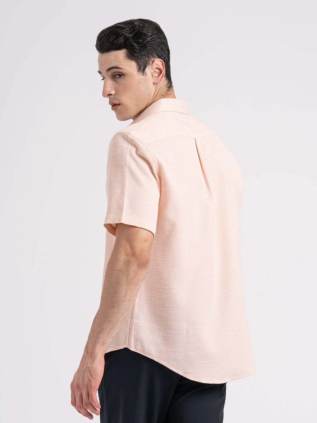 Dobby Half Slevee Button Down Shirt for Men - Image 4