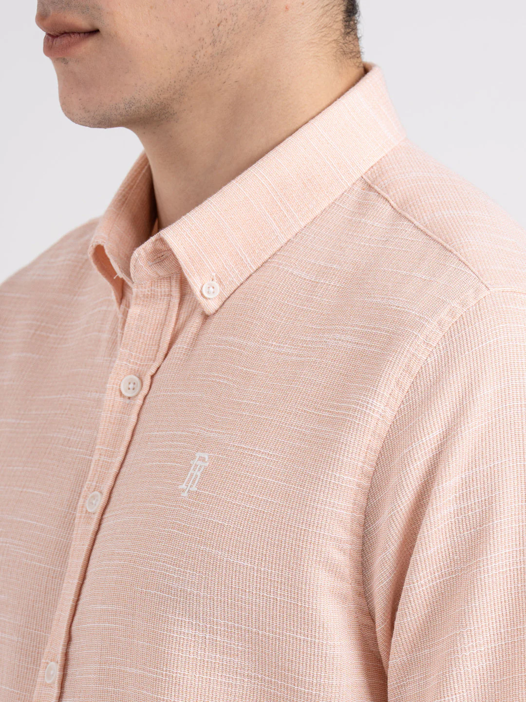 Dobby Half Slevee Button Down Shirt for Men - Image 5