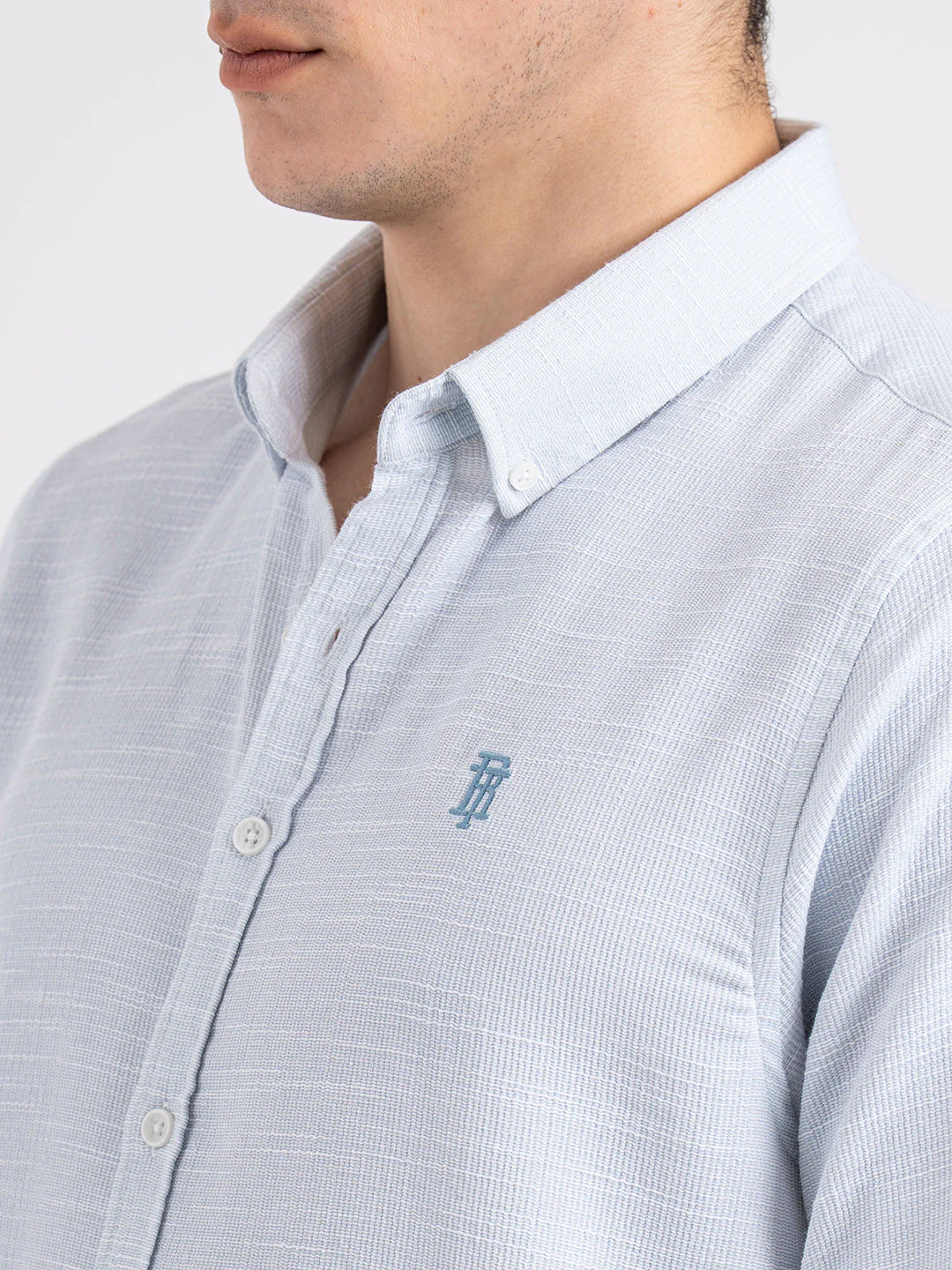 Dobby Half Slevee Button Down Shirt for Men - Image 5