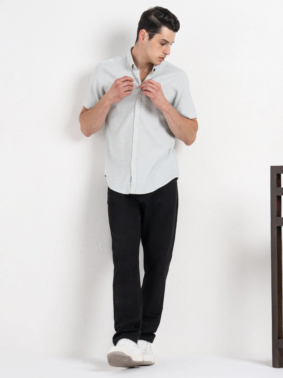Dobby Half Slevee Button Down Shirt for Men | Your Go To for Comfort and Style - Image 5