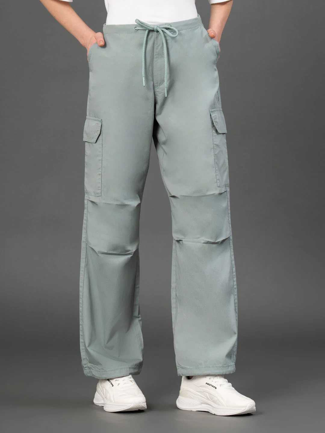 Drawstring Parachute Cargo Pants for Women - Image 6