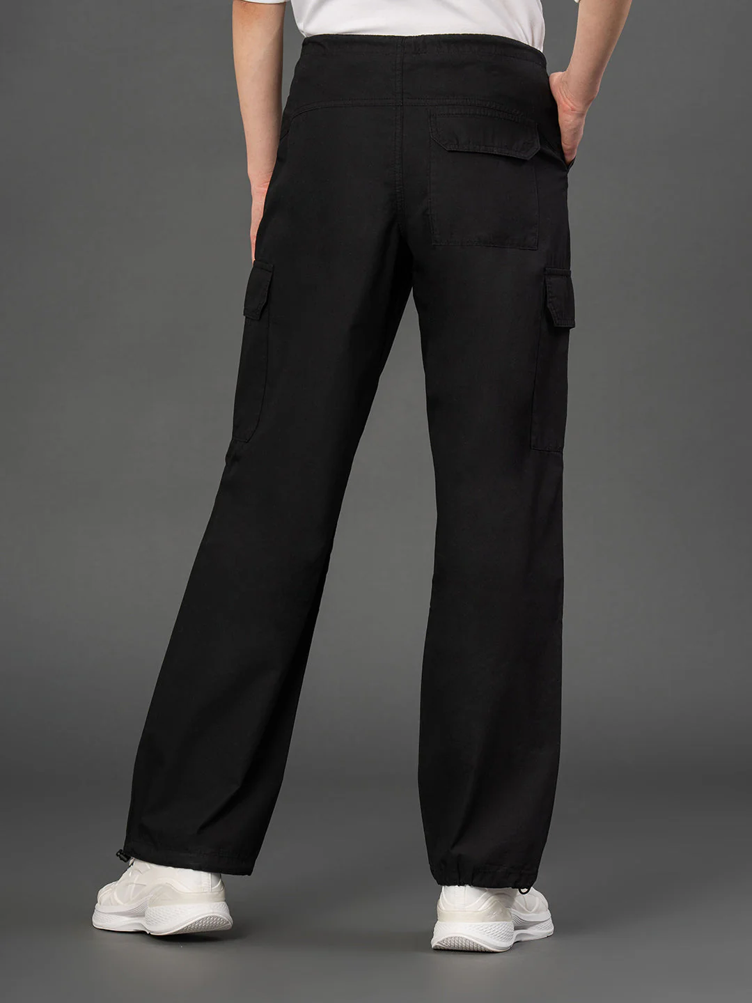 Drawstring Parachute Cargo Pants for Women - Image 2
