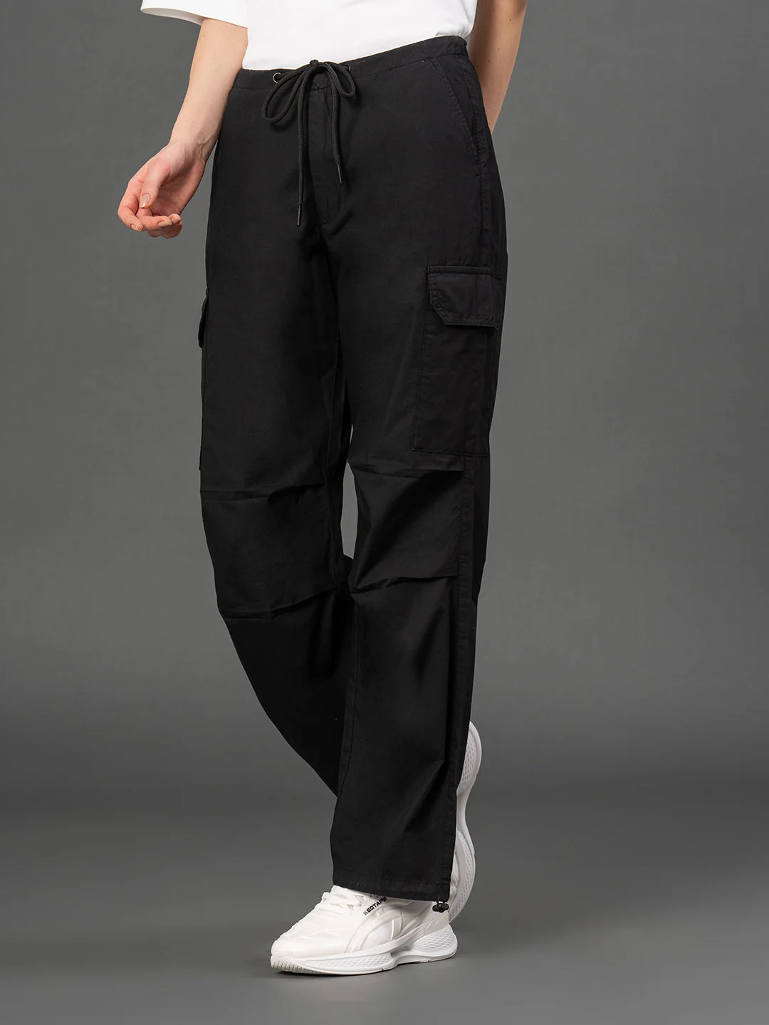 Drawstring Parachute Cargo Pants for Women - Image 5